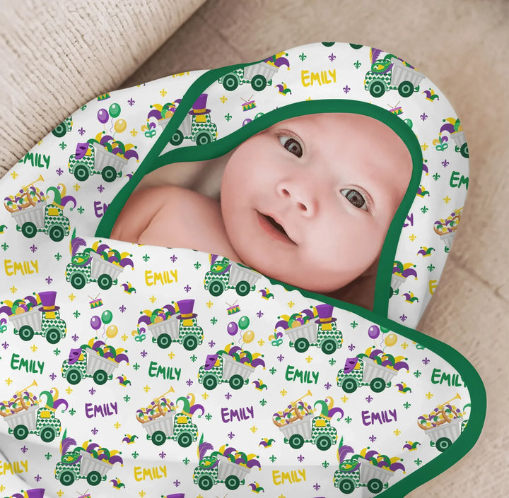 Mardi Gras Trucks Hooded Bamboo Towel Set