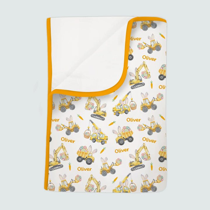Custom name Eggs-cavator Construction Bamboo Blanket