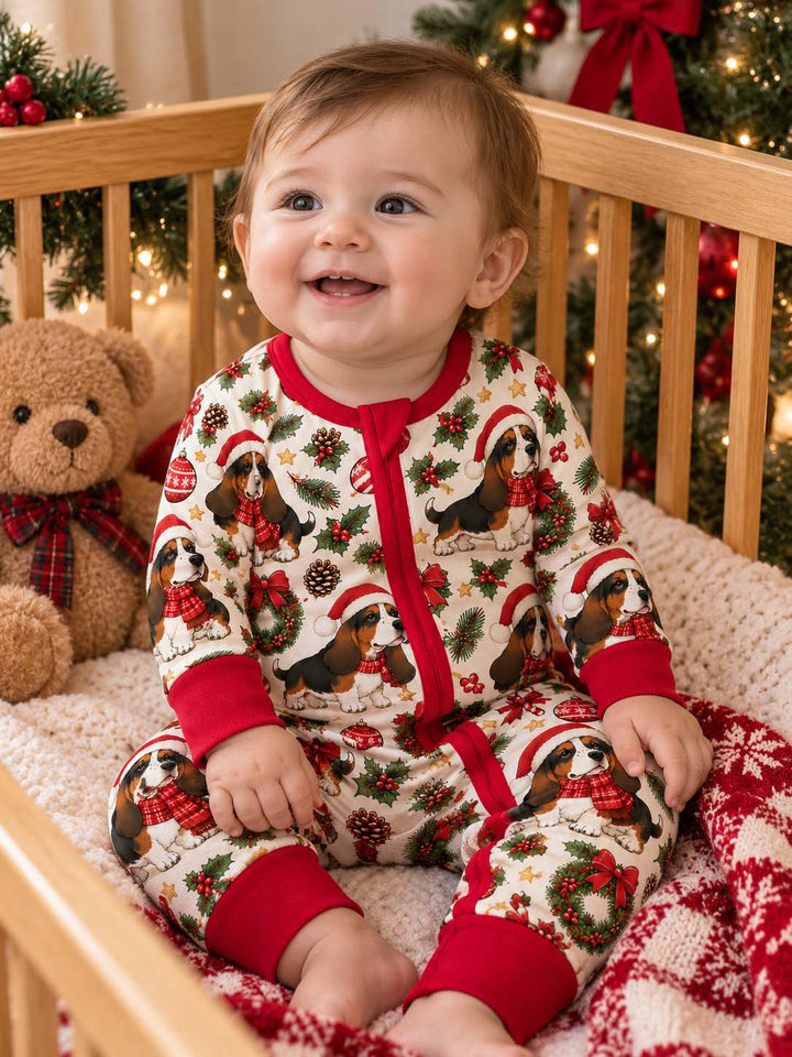 Basset Hound Christmas Magic Bamboo Convertible Zippy