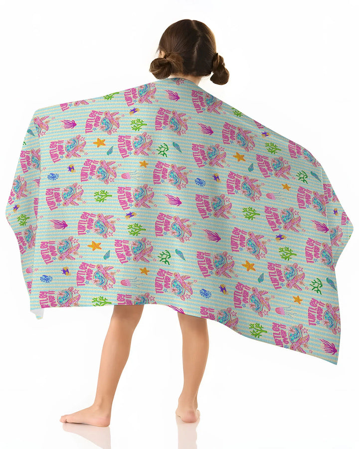 Turtley Over It Family Matching Bamboo Beach Towel
