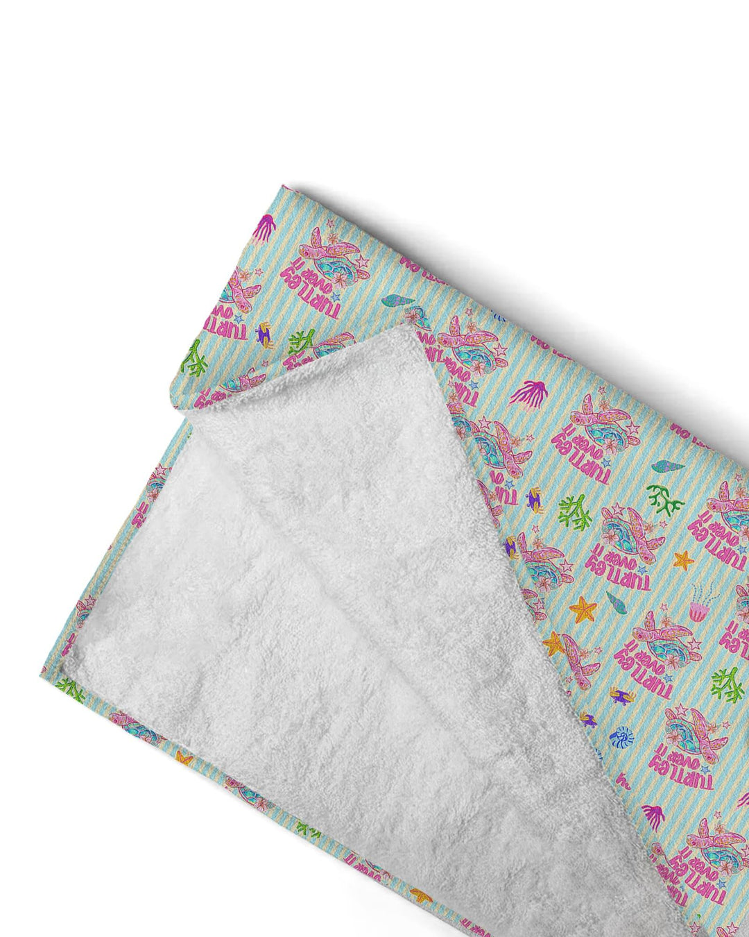 Turtley Over It Family Matching Bamboo Beach Towel