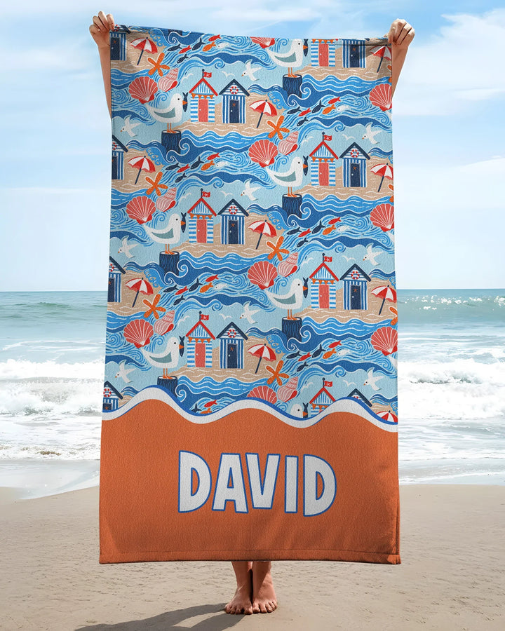 Little Beach Day Bamboo Beach Towel