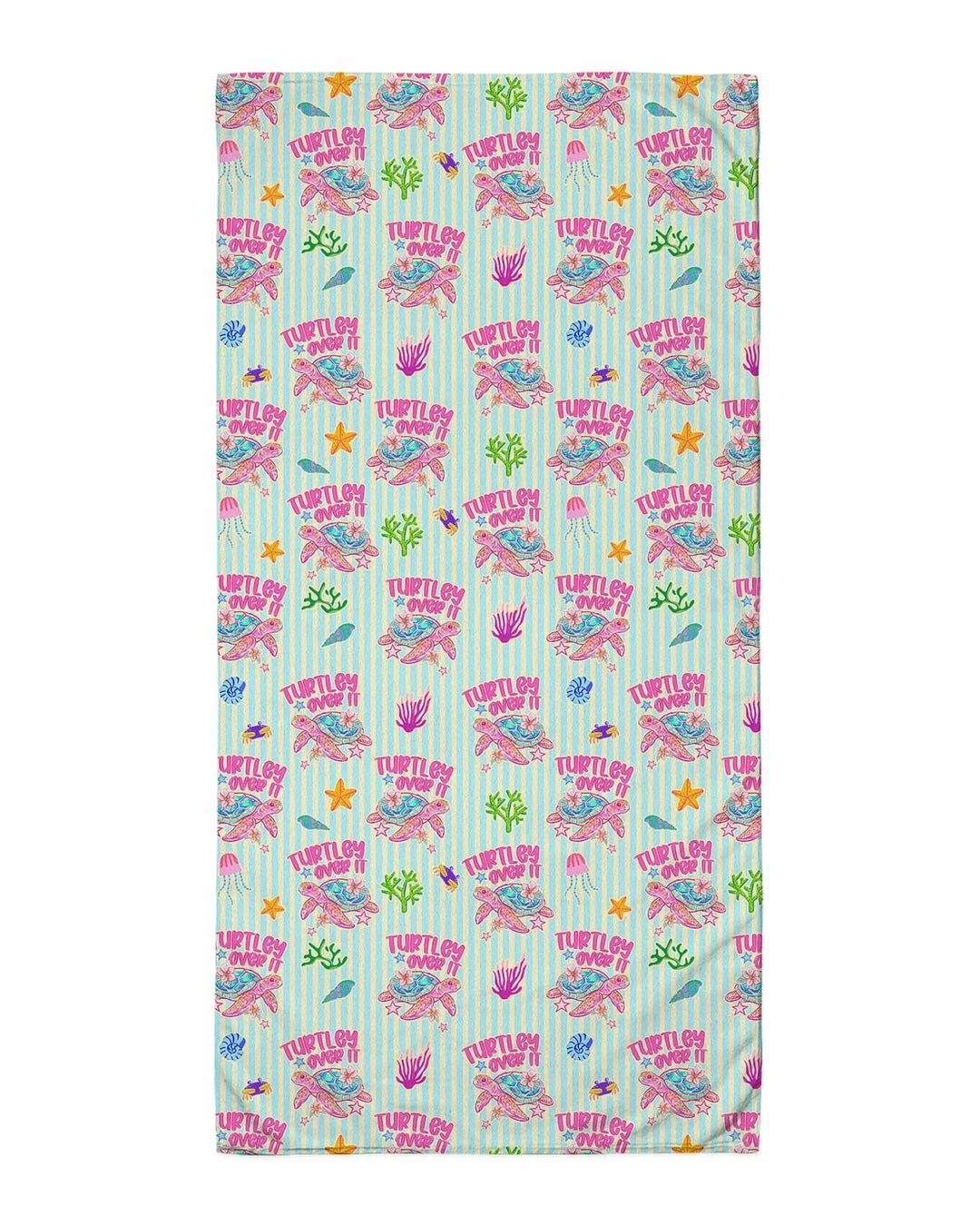 Turtley Over It Family Matching Bamboo Beach Towel