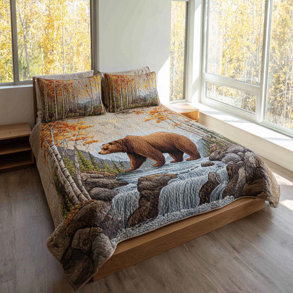 Bear Adventure Time Bamboo Quilt Bedding Set