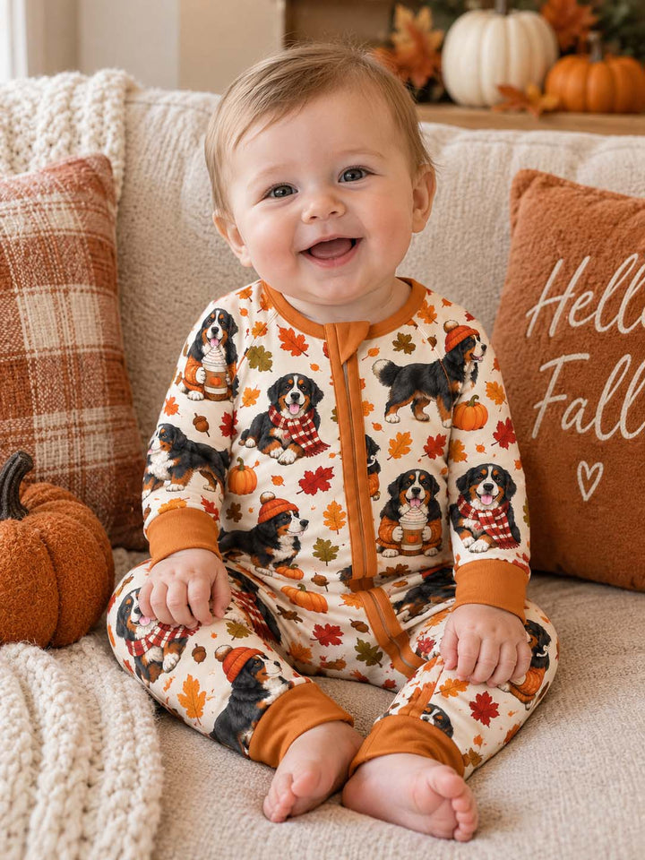 Bernese Mountain Dog Autumn Cozy Bamboo Convertible Zippy
