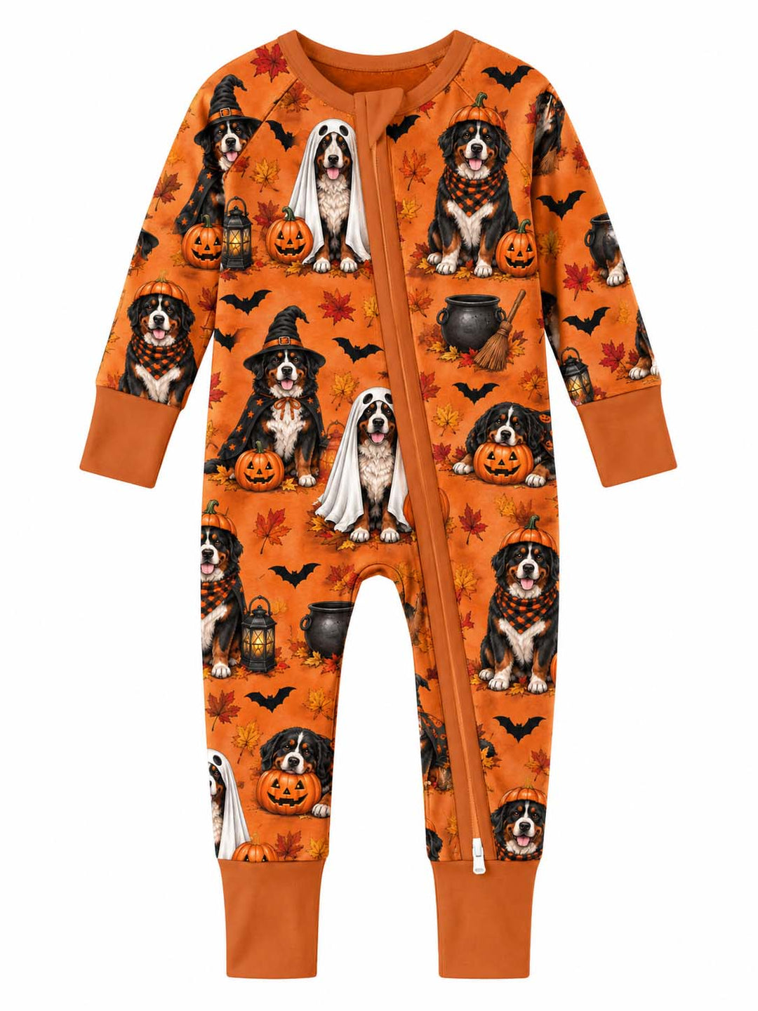 Bernese Mountain Dog Autumn Halloween Bamboo Convertible Zippy