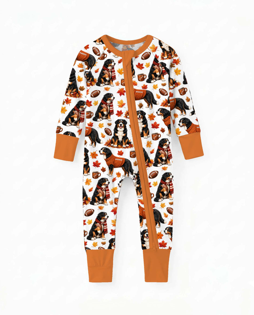 Bernese Mountain Dog Football Fall Bamboo Convertible Zippy