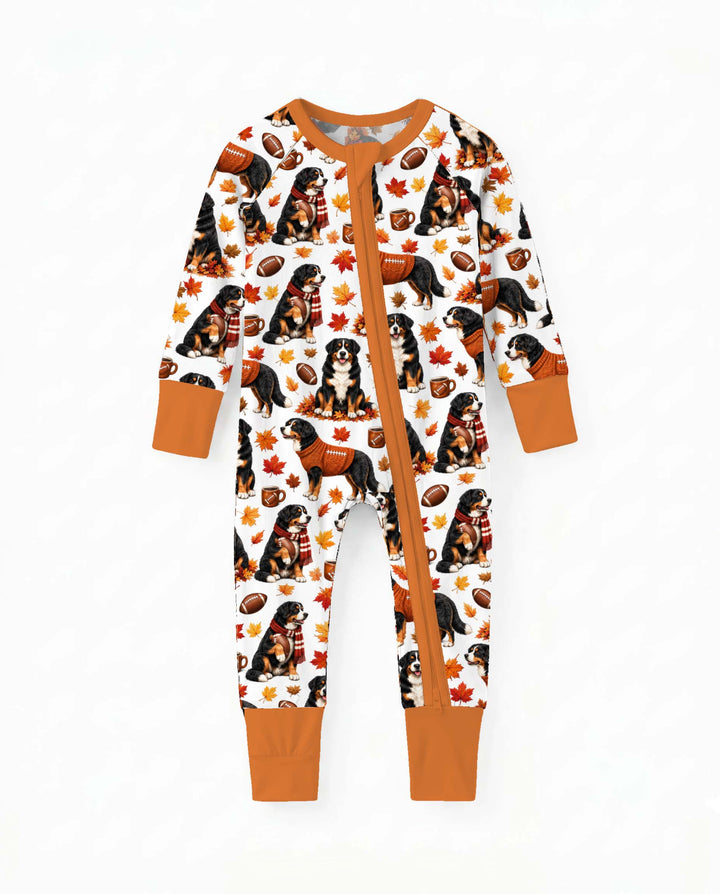 Bernese Mountain Dog Football Fall Bamboo Convertible Zippy