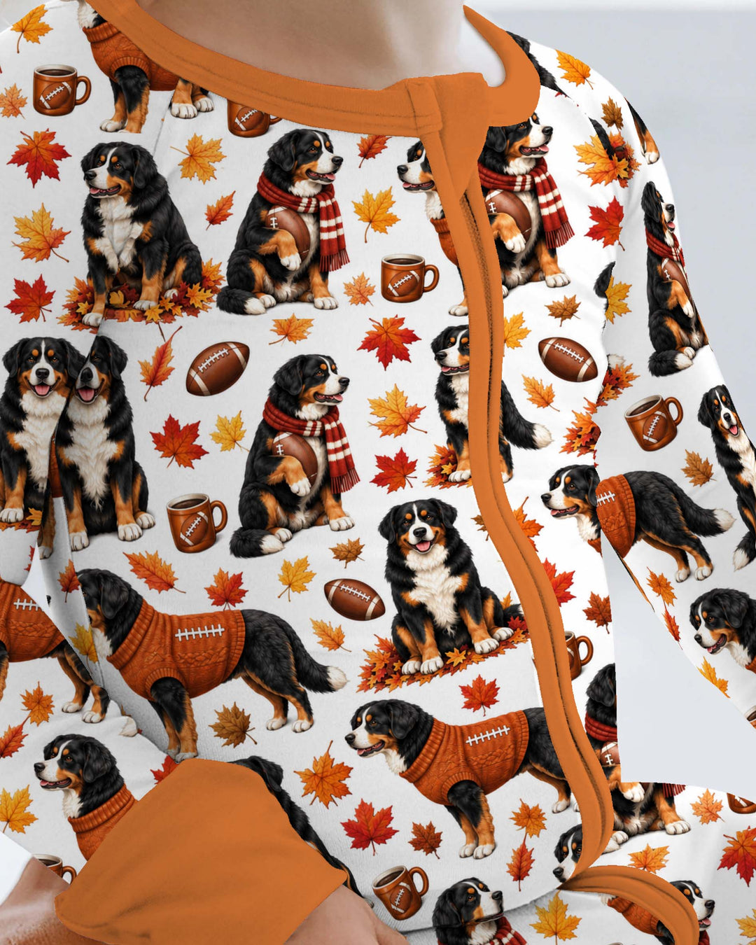 Bernese Mountain Dog Football Fall Bamboo Convertible Zippy