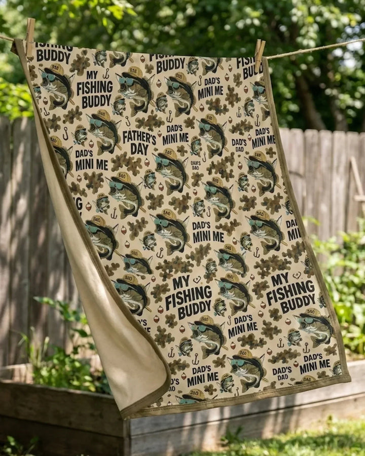 Best Fishing Buddies Bamboo Blanket