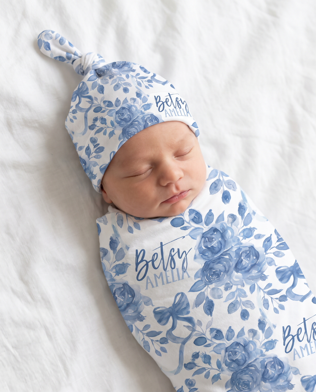Personalized Betsy's Blooms Bamboo Swaddle Blanket