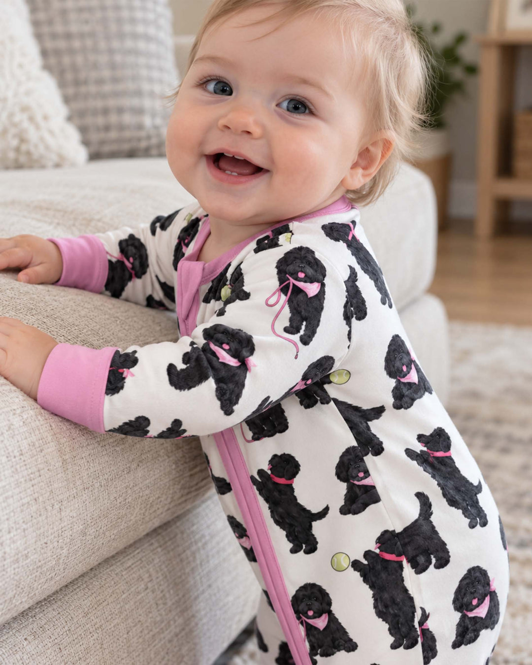 Black Dog Playtime Pink Bamboo Convertible Zippy