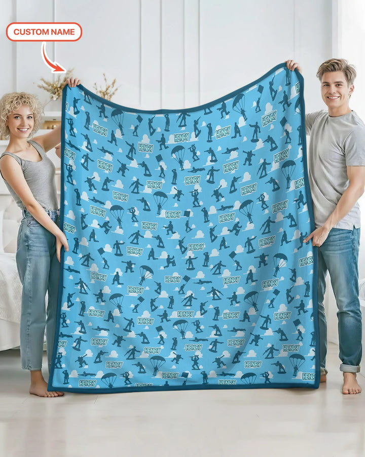 Army Men Memorial Day Bamboo Blanket