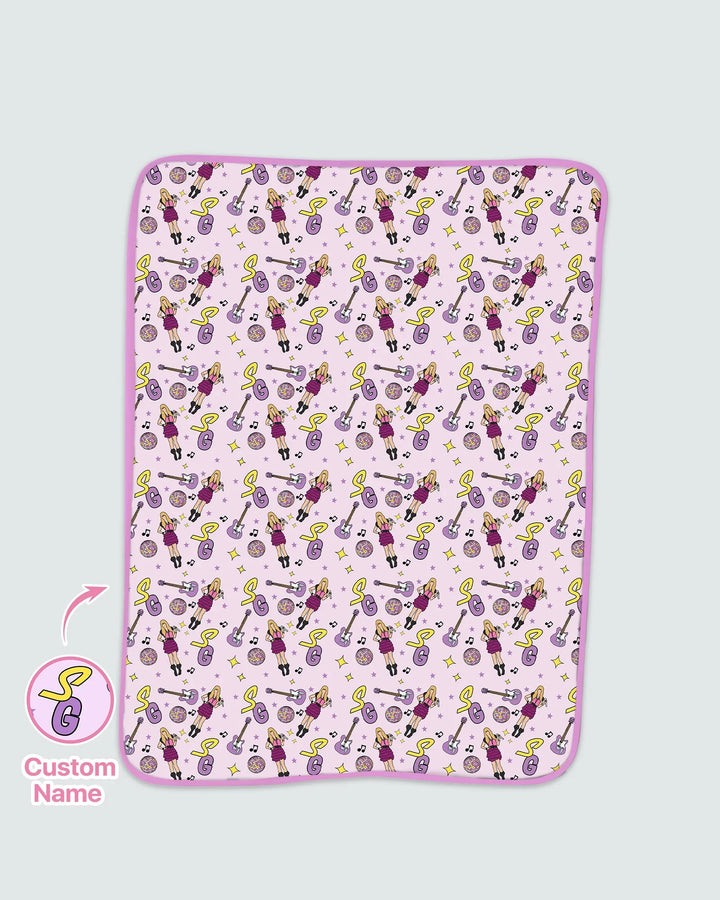 Custom Name Mini Rockstar Blanket