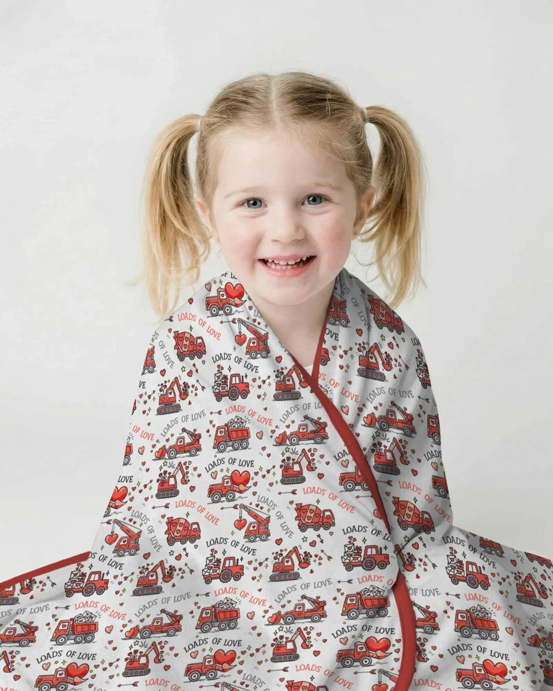 Construction Trucks Loads of Love Bamboo Blanket