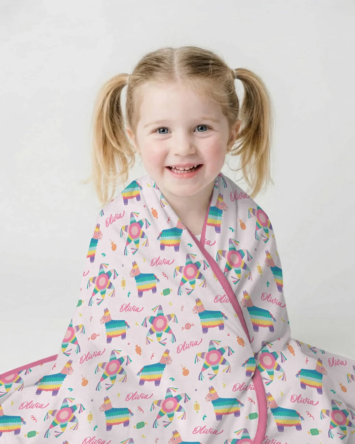 Custom Name Smash the Pinata Bamboo Blanket