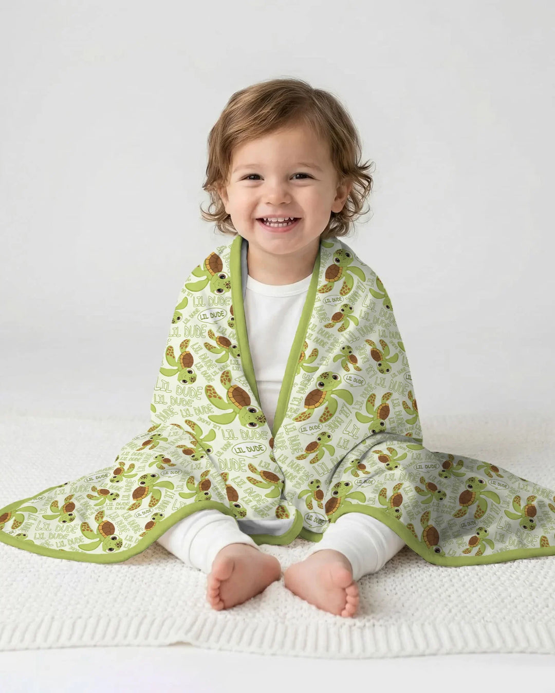 Father and Son Turtle Bamboo Blanket