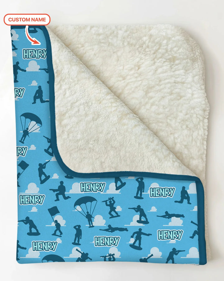 Army Men Memorial Day Bamboo Blanket