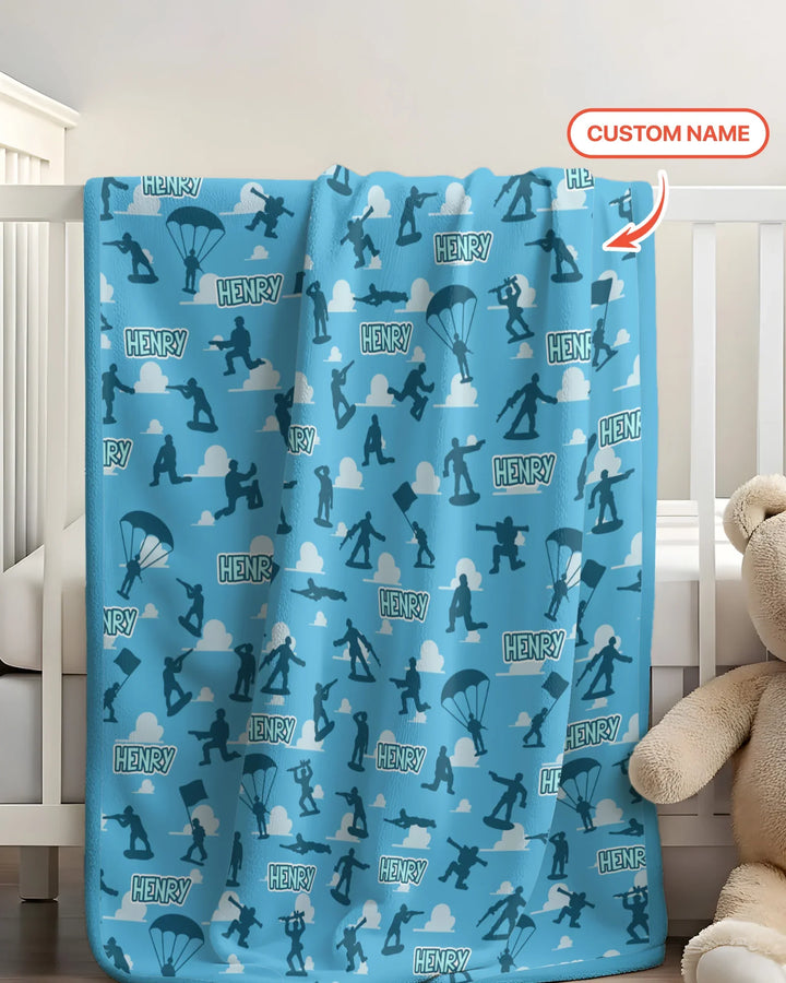 Army Men Memorial Day Bamboo Blanket