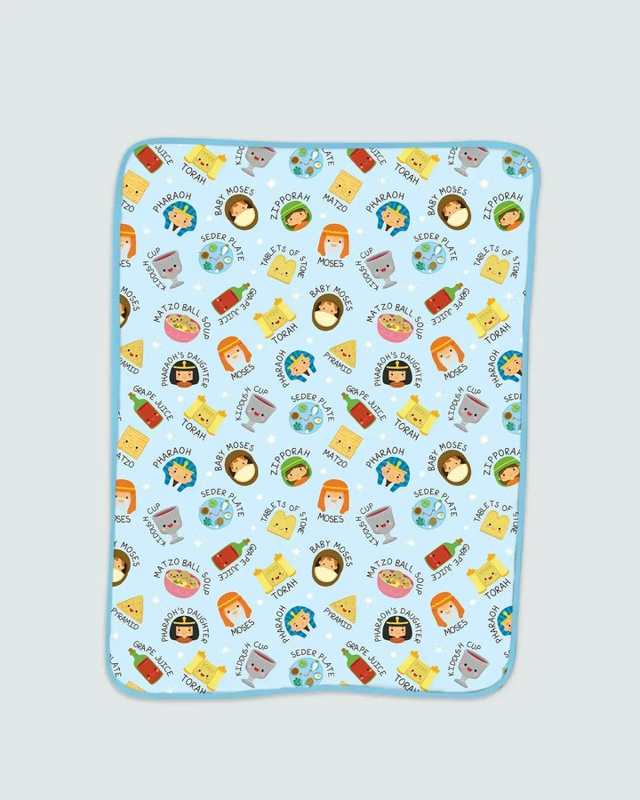 Cute Passover Characters Bamboo Blanket