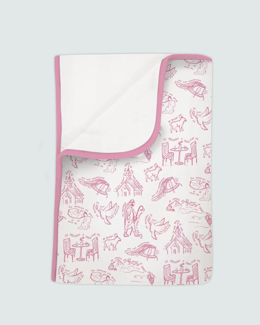 Psalm 23 Sketch Bamboo Blanket