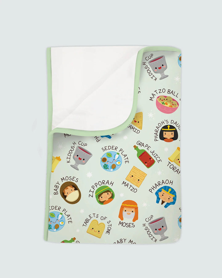 Cute Passover Characters Bamboo Blanket