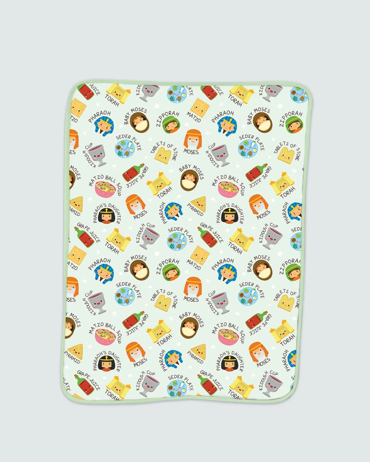 Cute Passover Characters Bamboo Blanket