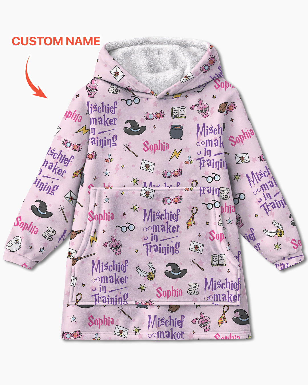 Custom Name Mischief Maker In Training Bamboo Blanket Hoodie