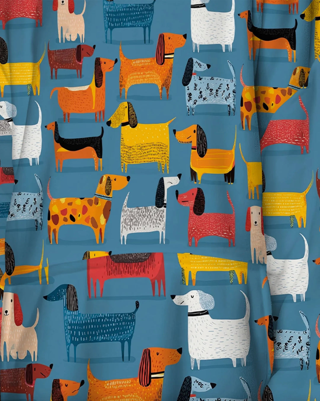 Whimsical Dachshund Wearable Bamboo Blanket Hoodie