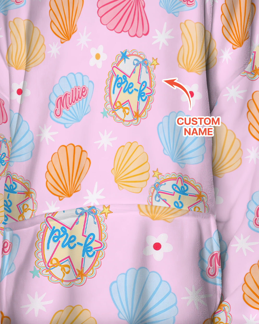 Mermaid Back To School Bamboo Blanket Hoodie