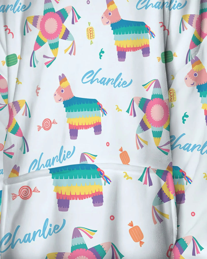 Custom Name Smash the Pinata Bamboo Blanket Hoodie