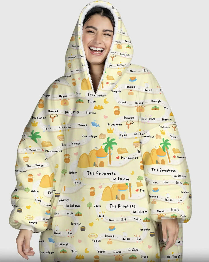The Prophets in Islam Wearable Bamboo Blanket Hoodie