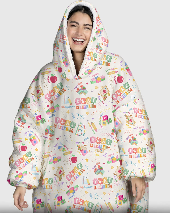 Play and Learn Bamboo Blanket Hoodie