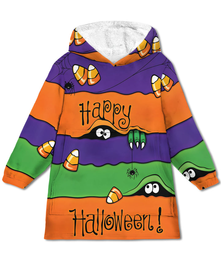 Happy Halloween Bamboo Blanket Hoodie
