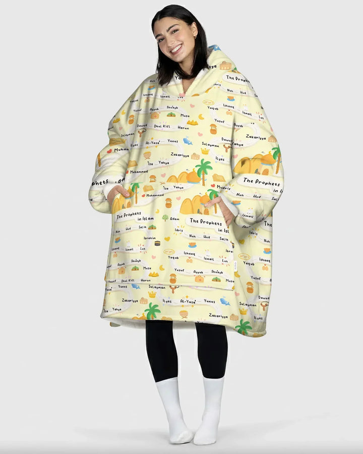 The Prophets in Islam Wearable Bamboo Blanket Hoodie