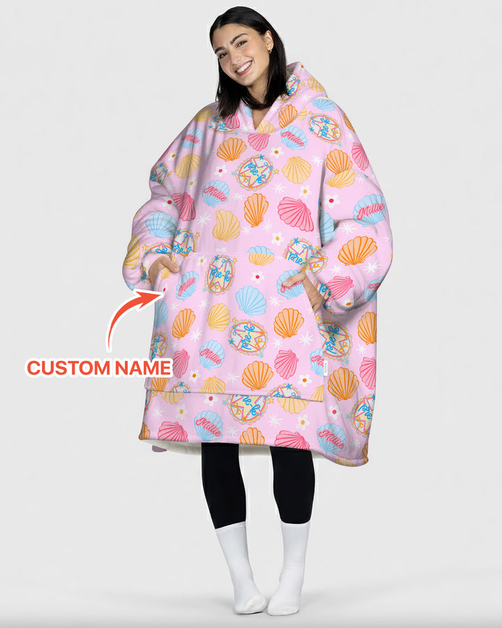 Mermaid Back To School Bamboo Blanket Hoodie