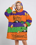 Happy Halloween Bamboo Blanket Hoodie
