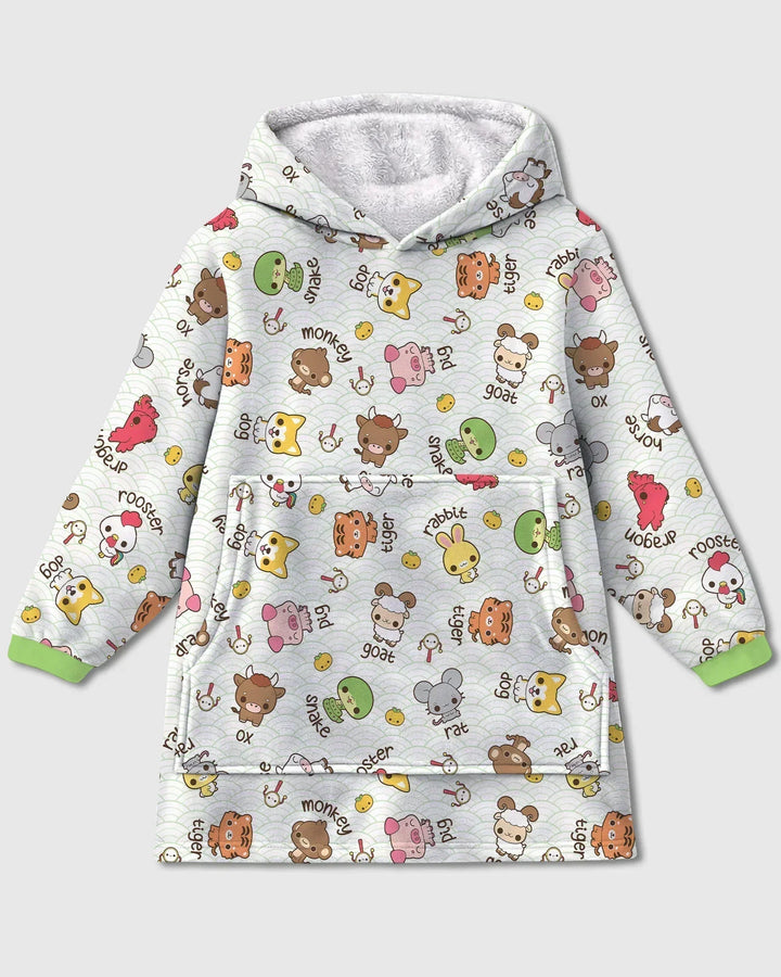 Kawaii Zodiac Wearable Bamboo Blanket Hoodie