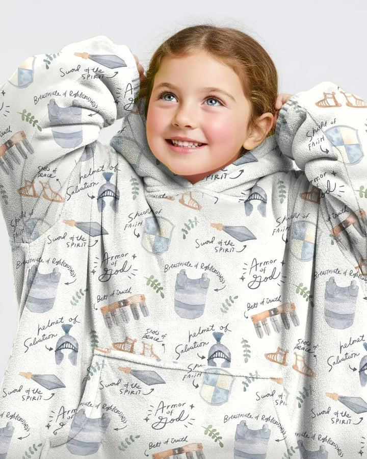 Ephesians 6:10-18 Armor of God Wearable Bamboo Blanket Hoodie