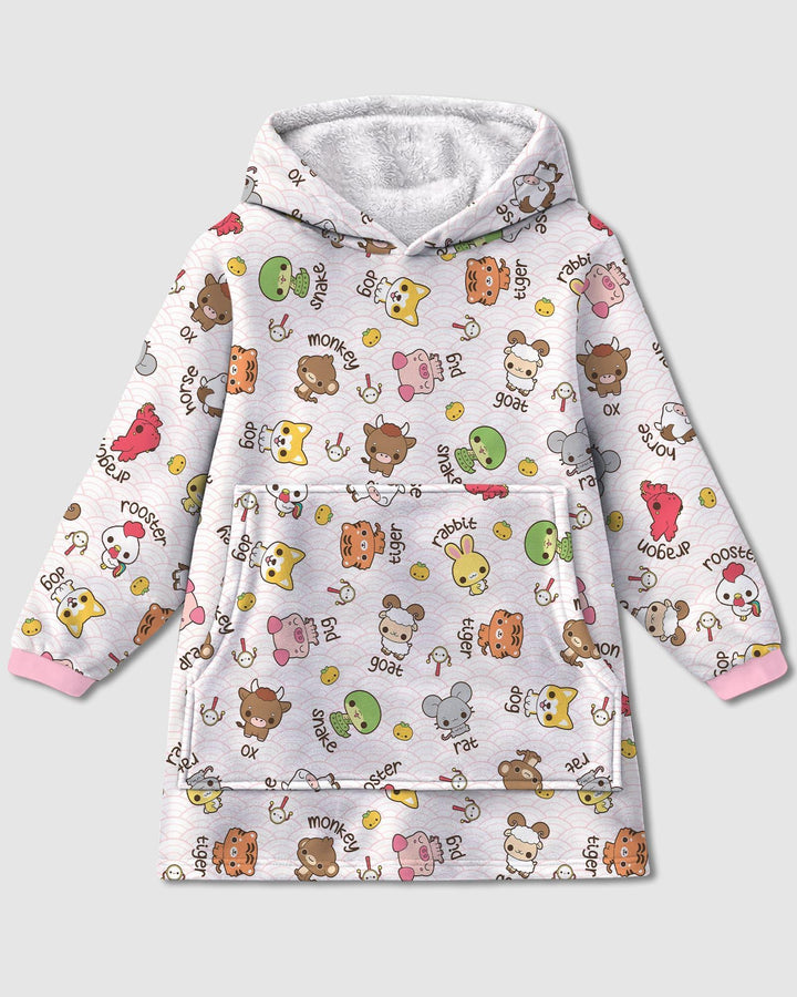 Kawaii Zodiac Wearable Bamboo Blanket Hoodie
