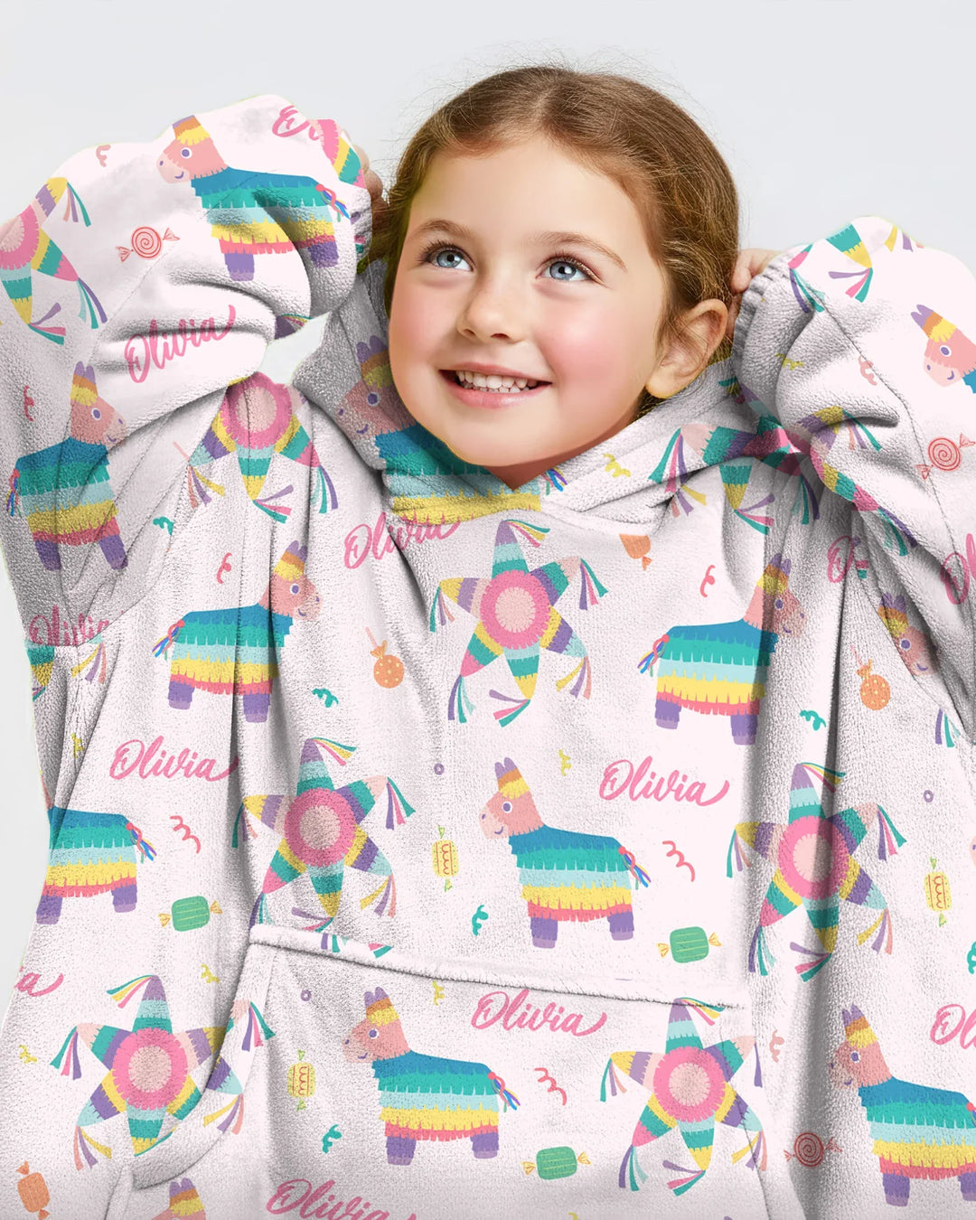 Custom Name Smash the Pinata Bamboo Blanket Hoodie