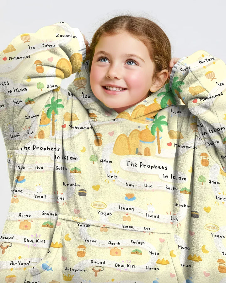 The Prophets in Islam Wearable Bamboo Blanket Hoodie