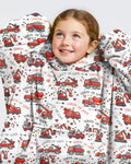 Construction Trucks Loads of Love Wearable Bamboo Blanket Hoodie