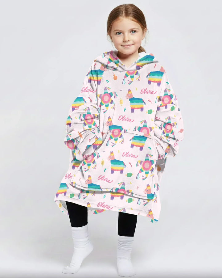 Custom Name Smash the Pinata Bamboo Blanket Hoodie