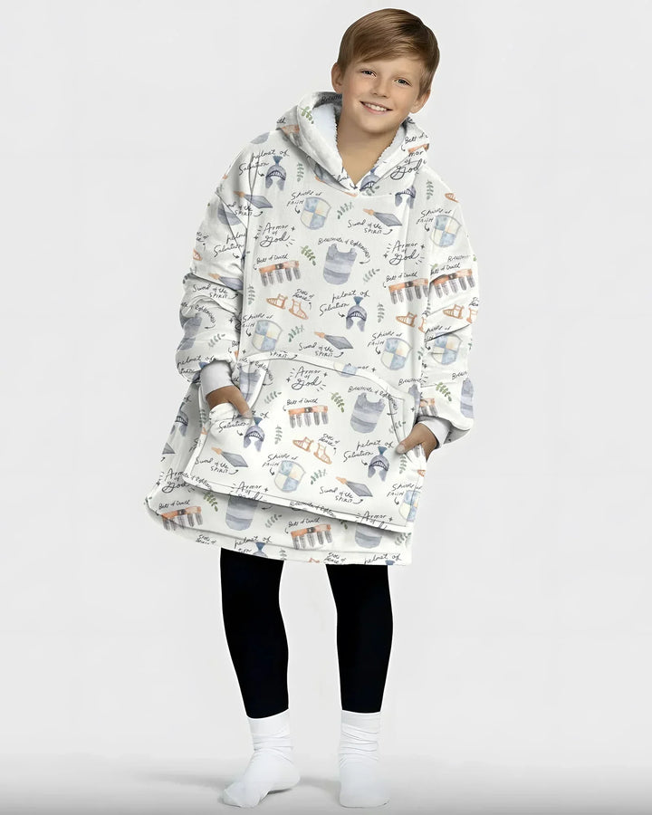 Ephesians 6:10-18 Armor of God Wearable Bamboo Blanket Hoodie