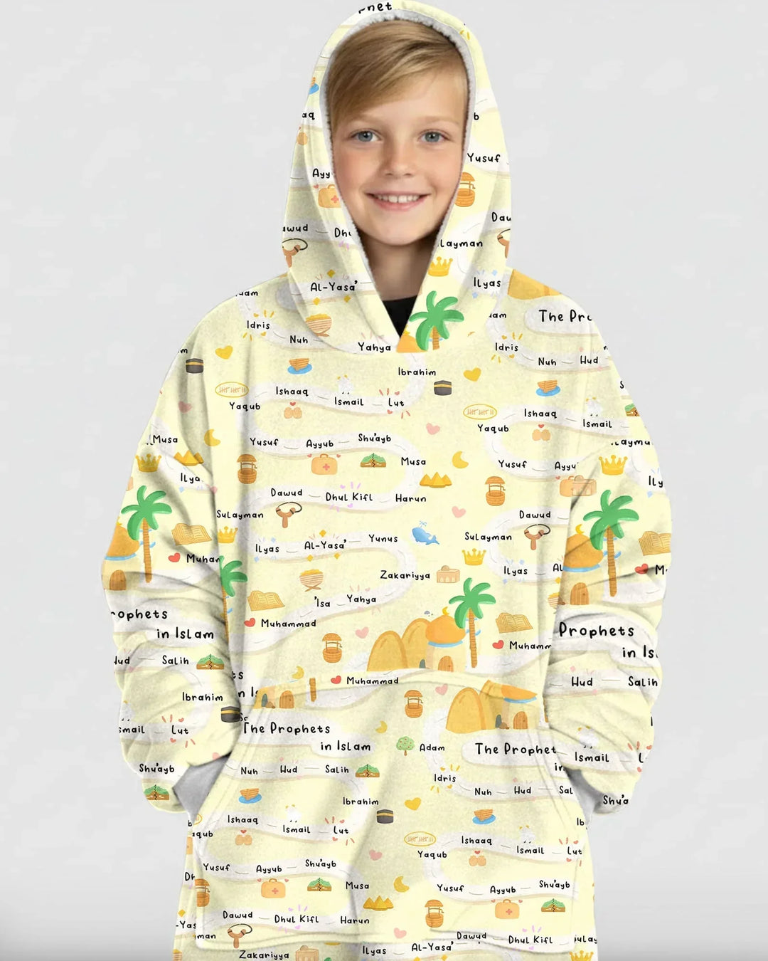 The Prophets in Islam Wearable Bamboo Blanket Hoodie