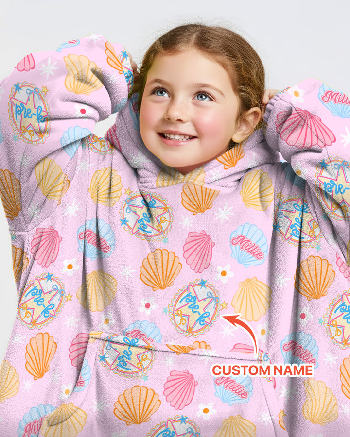 Mermaid Back To School Bamboo Blanket Hoodie