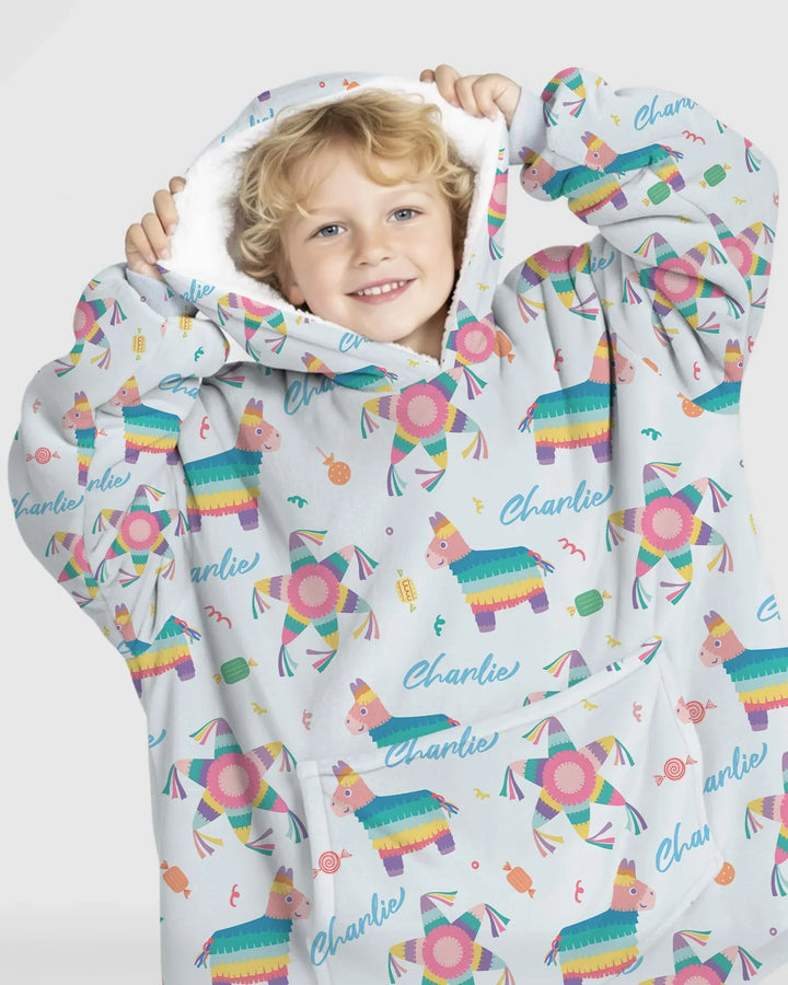 Custom Name Smash the Pinata Bamboo Blanket Hoodie