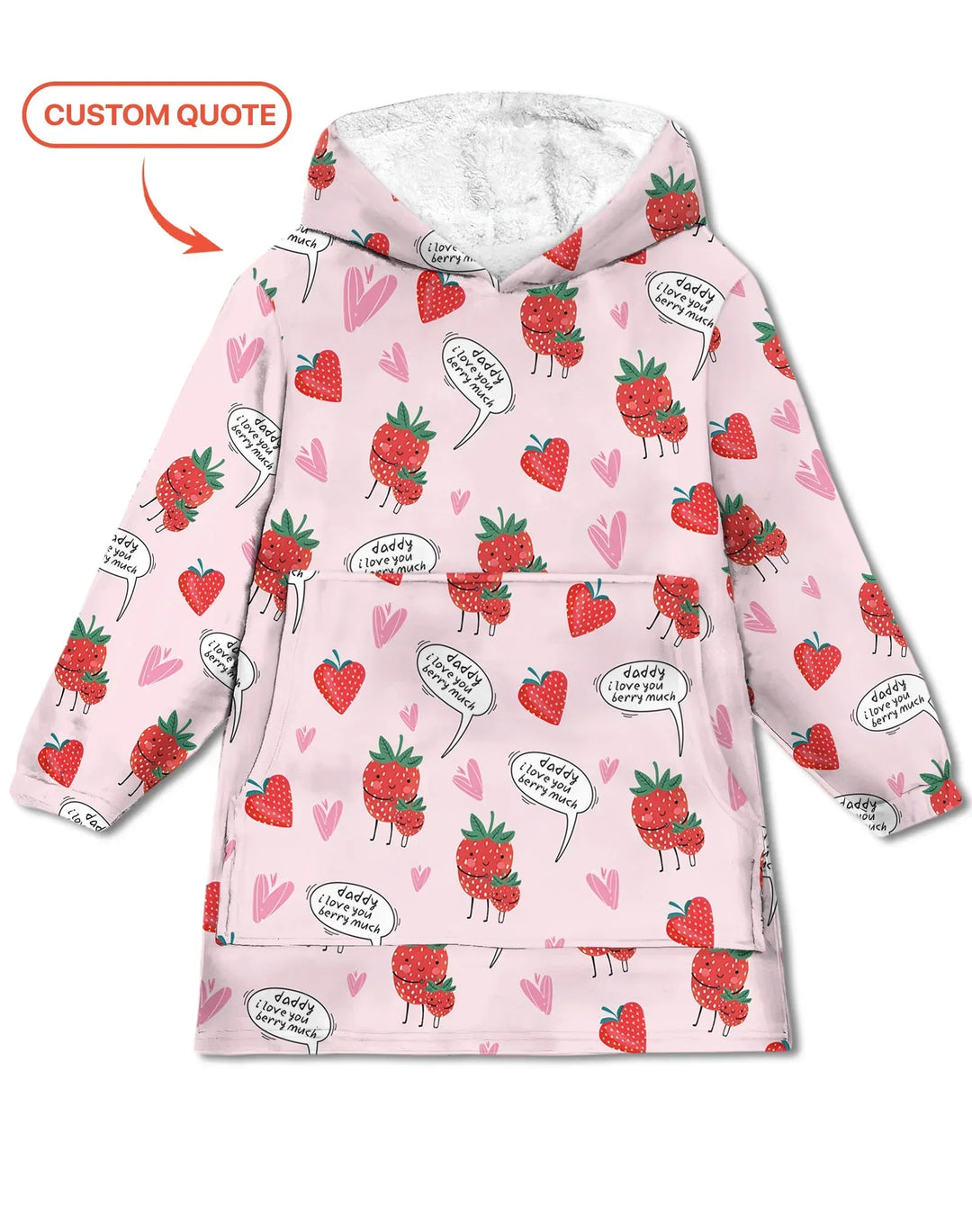 I love you berry much Bamboo Blanket Hoodie