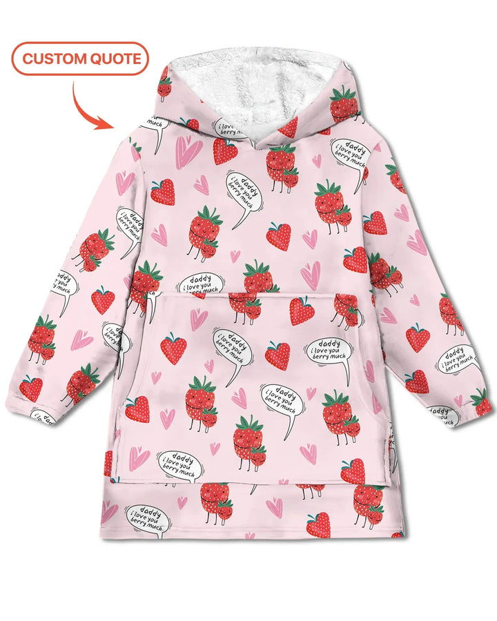 I love you berry much Bamboo Blanket Hoodie